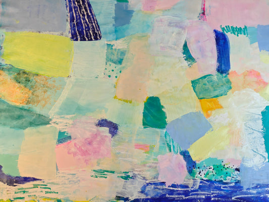 Lemon Drizzle and LA | Original Mixed Media Painting by Katie Shapiro