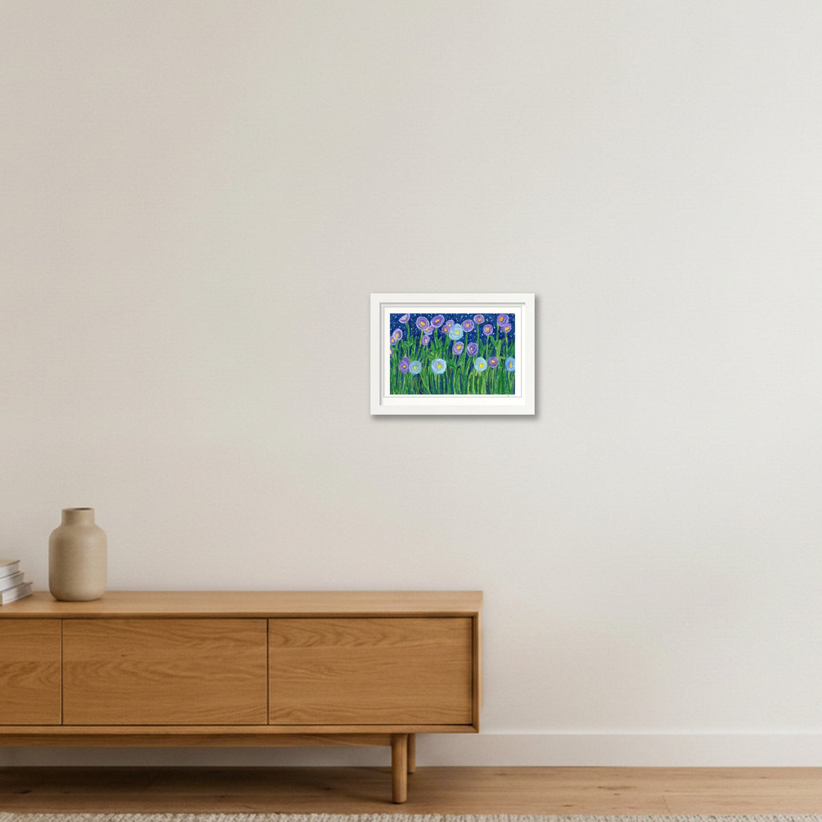 Bloom in the Dark — A4 (30×21cm, 12×8") White Frame