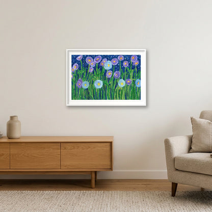 Bloom in the Dark — 100×70cm, 39×28" White Frame