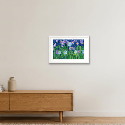 Bloom in the Dark — 60×40cm, 24×16" White Frame