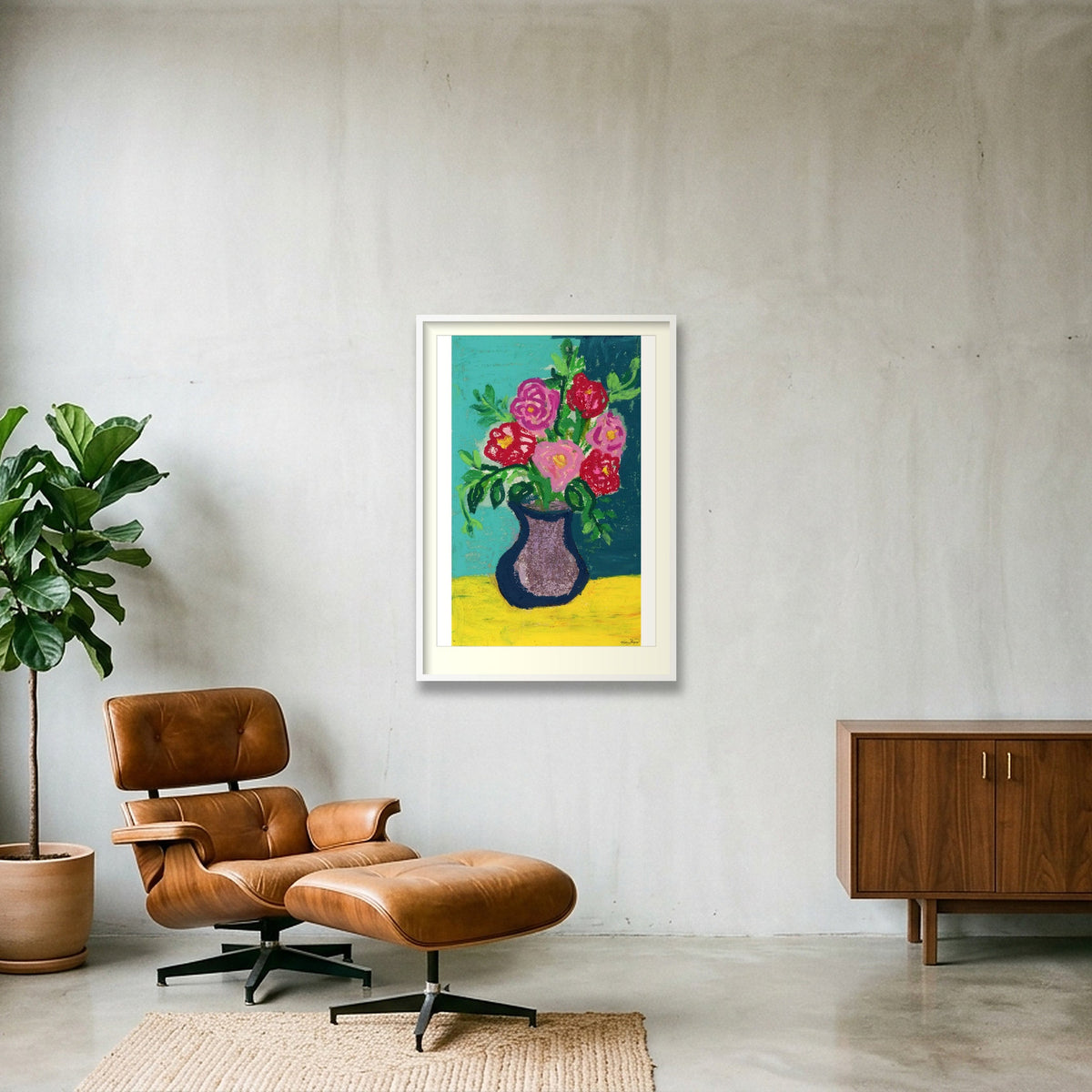 Full Cup — 70×100cm, 28×39" White Frame