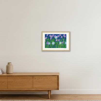 Bloom in the Dark — 45×30cm, 18×12" Oak Frame