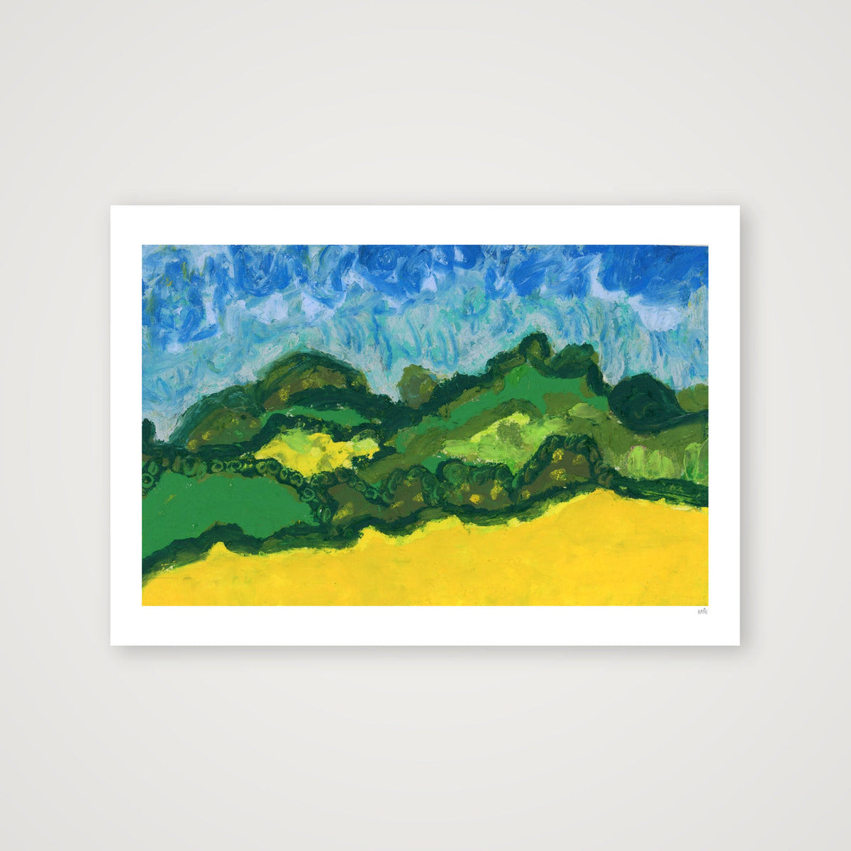 Bath Canola Fields | Fine Art Print by Katie Shapiro — 100×70cm, 39×28" Print only