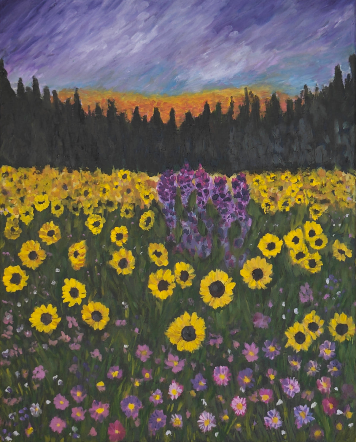 Wildflowers at Twilight | Original Artwork by Katie Shapiro