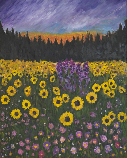 Wildflowers at Twilight | Original Artwork by Katie Shapiro