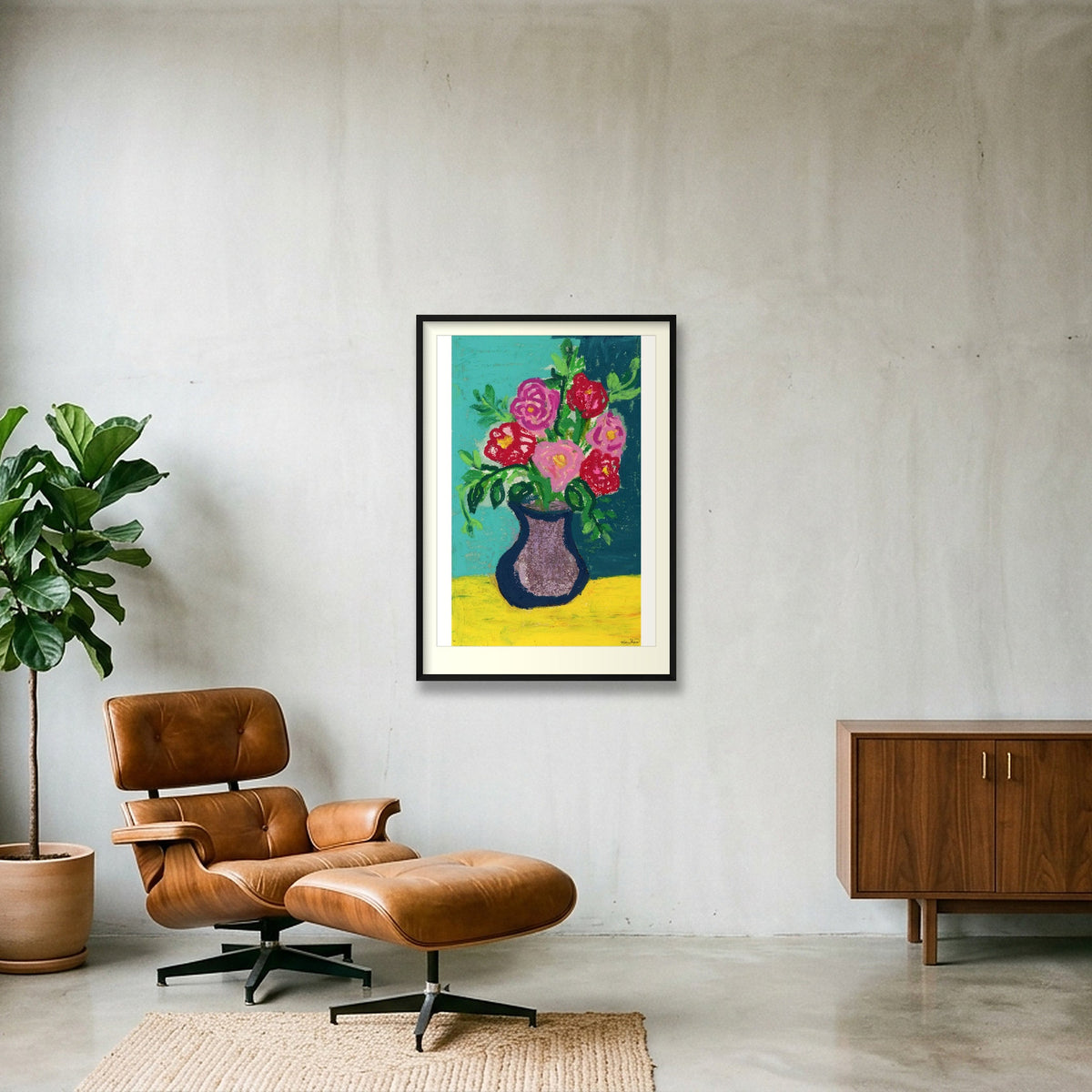 Full Cup — 70×100cm, 28×39" Black Frame