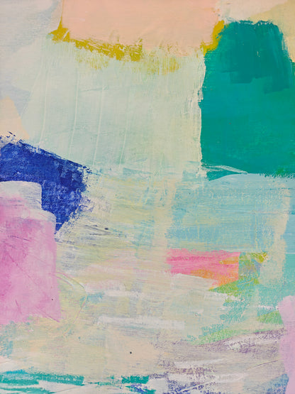 Lemon Drizzle and LA | Original Mixed Media Painting by Katie Shapiro