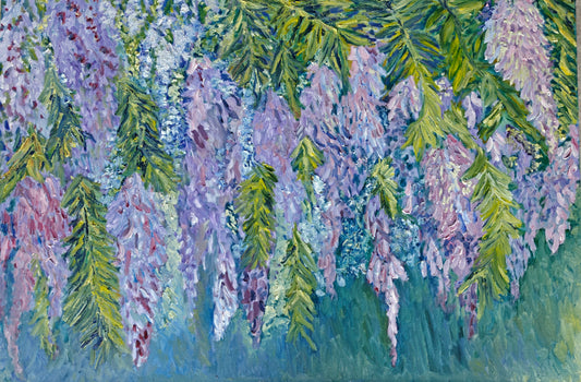 Wisteria - 36" x 24" Oil on Canvas