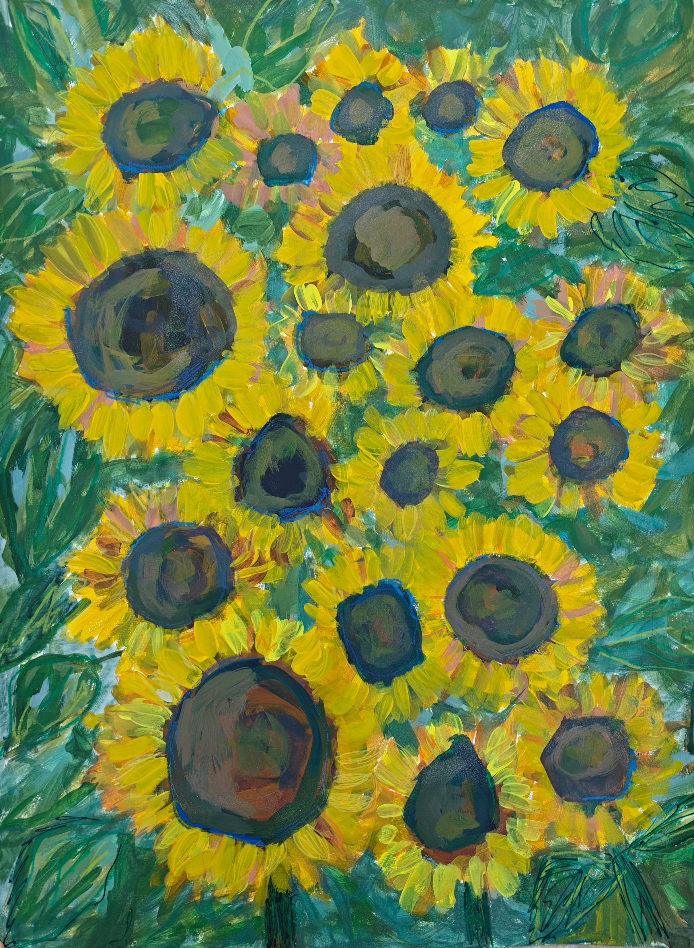 Be Happy - Sunflower Study #2 – Katie Shapiro Art